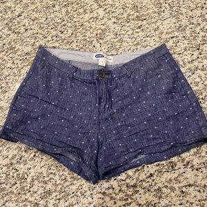 Old Navy blue shorts with polka dots!